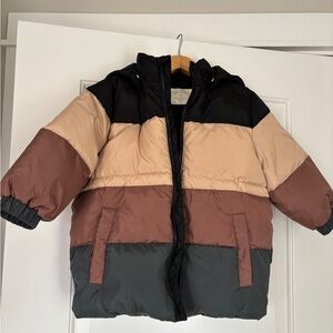 Stylish Kids Colorblock Puffer Jacket